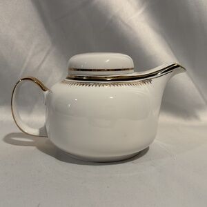 Chodziez Poland Tea Pot Black Gold Band Filligree